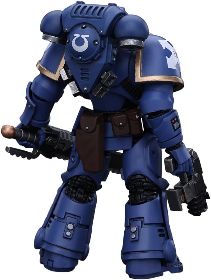 JOYTOY Action Figure 1/18 Warhammer 40,000 Space Marines Ultramarines Outriders Brother Catonus Collection Model Birthday Gifts 4.8 Inches
