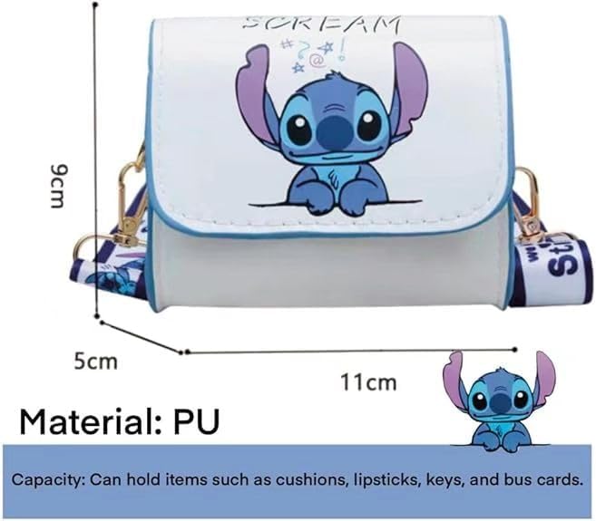 For Stitch Crossbody Bags for Women Teenagers Girls Purse Shoulder Bag for Shopping Vacation Stitch Gifts for Girls (black)