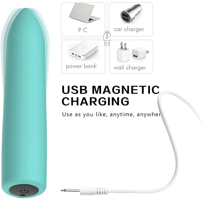 10 Modes Quiet Powerful Handheld Electric Silicone Bullet Massage Tool Travel for Women LBZ61512