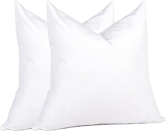 puredown® 20x20 Pillow Inserts, Feather Down Filled for Support, Set of 2 | Natural Feather Down, Choppable & Decorative, Down-Proof Cover, Throw Pillow Insert for Couch, Chairs, Bed, Sofa, Office