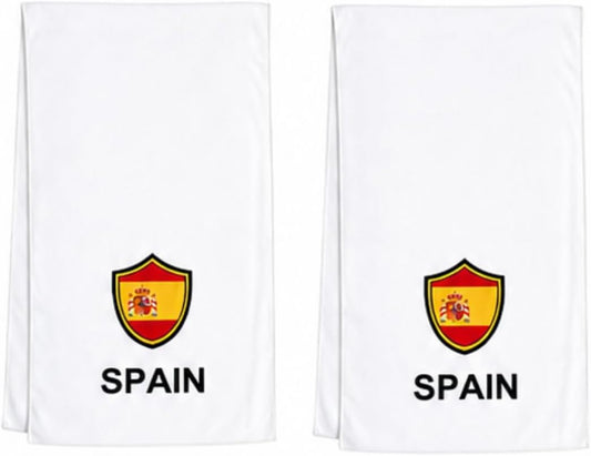 Cooling Towels for Neck and Face, 2-Pack Sports Cooling Towels for Hot Weather, World Cup 2026 Spain, Microfiber Cooling Towel Instant Cool Ultra Soft Lightweight for Baseball Soccer Gym Yoga Golf