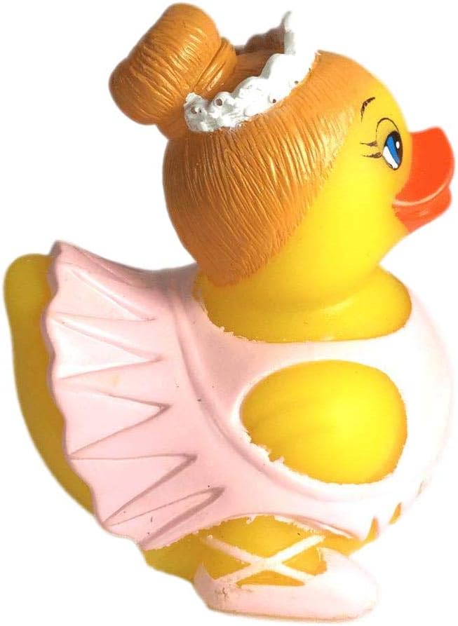 3" Rubber Duck [Sealed Hole, Floats Upright] - Baby Safe Bathtub Bathing Toy - Ballet Rubber Duck