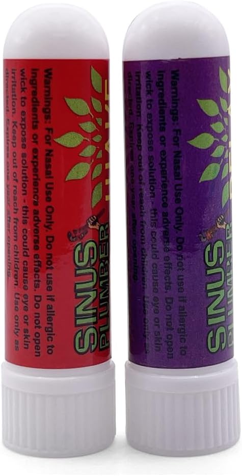 Sinus Plumber Wake & Relax Aromatherapy Mood Inhaler Bundle - Therapeutic Essential Oil Sticks for Mental Energy and Stress Relief - Naturally Soothes Sinus and Helps Congestion