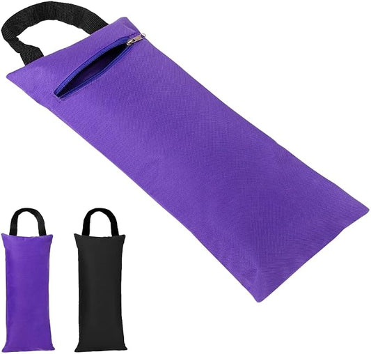 TOPTIE 2 Pack Yoga Sandbag Weighted Bag for Fitness Yoga Bolster, Unfilled Sandbag 16 x 7 Inch