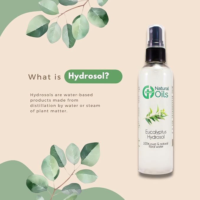 GreenHealth Eucalyptus Hydrosol (Floral Water) - 32 fl oz Plastic Jug w/Cap - 100% Pure (NOT Oil)