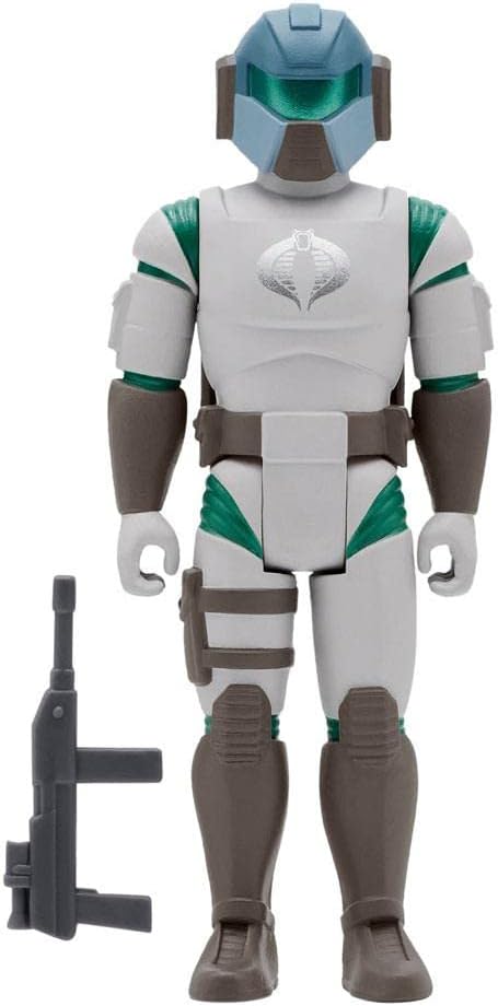 Super7 G.I. Joe Cobra Shocktrooper (Rifle B) - 3.75" G.I. Joe Action Figure with Accessory Classic Cartoon Collectibles and Retro Toys