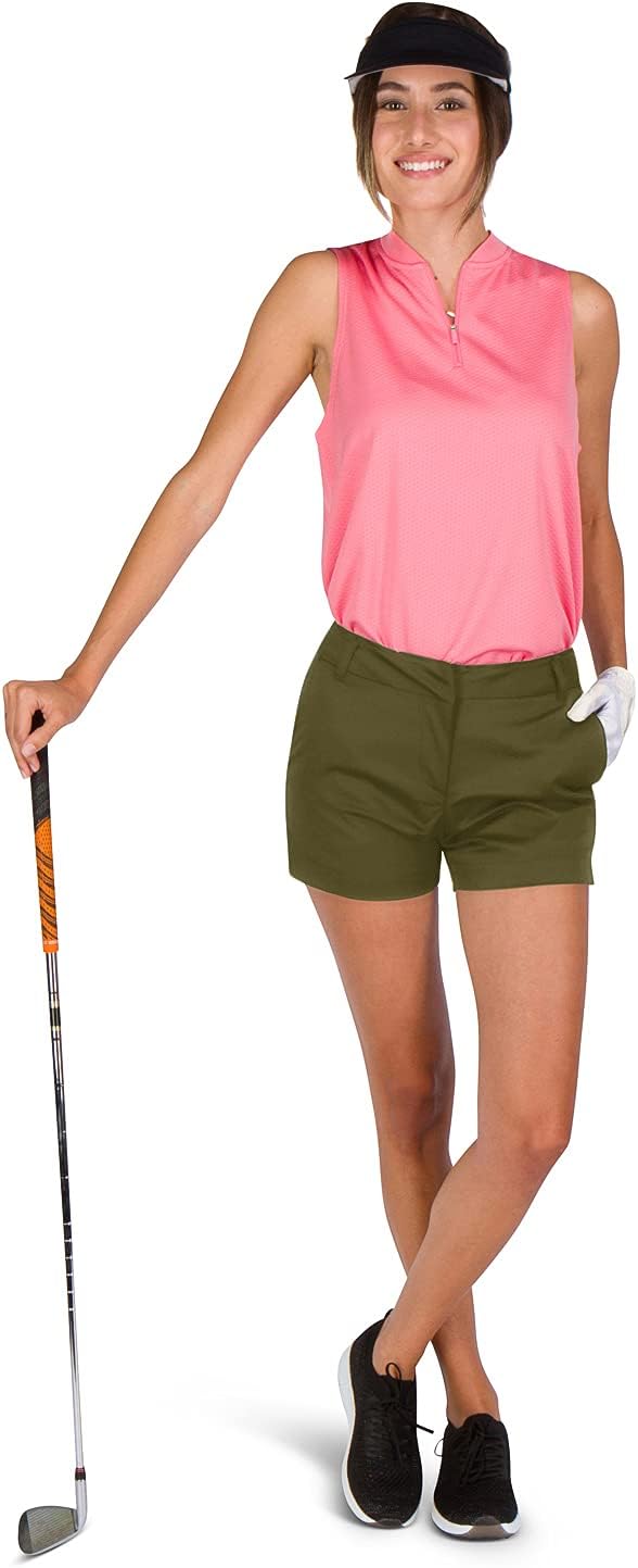 Three Sixty Six Womens Golf Shorts 4 ½ Inch Inseam - Quick Dry Active Shorts with Pockets, Athletic and Breathable
