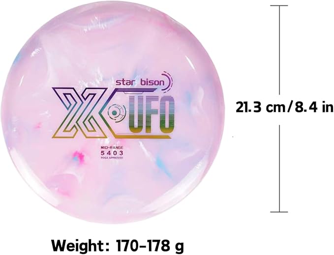 X-UFO Disc Golf Set - Disc Golf Starter Set, Includes 1 Putter, 1 Driver, and 1 midrange disc, Weighing 170-178 Grams. Suitable for Beginners and Professional disc Golf tournaments