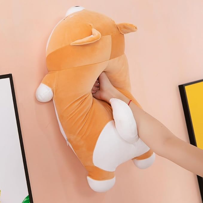 Chubby Plush Shiba Inu Toy Pillow Stuffed Animal Dog Akita Plush Pillow Toy Hugging Pillow for Kids and Girls(70cm/27.5in)