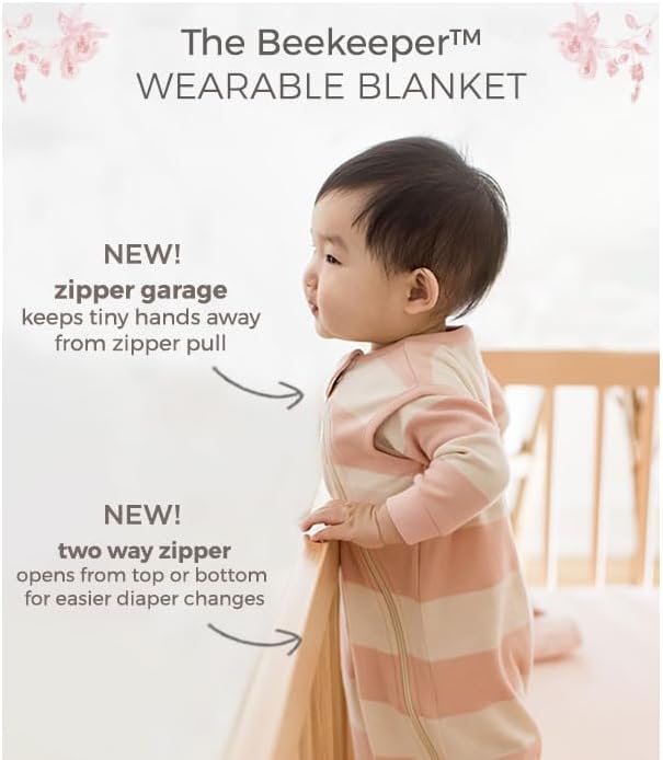 Burt's Bees Baby Beekeeper Infant Wearable Blanket, 100% Organic Cotton Unisex, Girl, Boy Swaddle Transition Sack - Light Weight 0.5 TOG or Medium Weight 1.5 TOG - Newborn Essentials Sleep Clothes