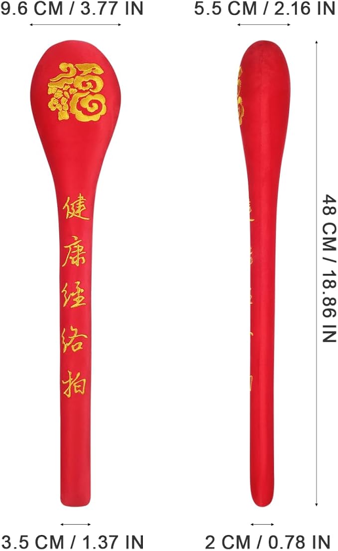 Handheld Massage Hammer Pat Stick for Body Pain Relief and Blood Circulation Portable Sha Board for Acupoint Therapy and Fatigue Recovery 18.89 Inch