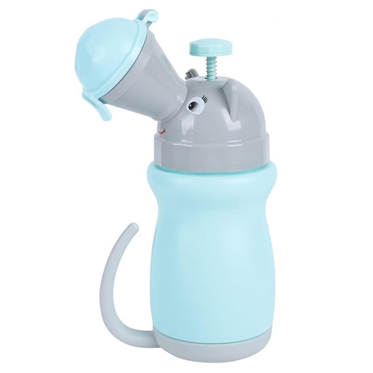 Toyvian Portable Urinal Bottle for Boys, Blue Portable Car Potty with Leakproof Design, Travel Urinal for Suitable for Outdoor and Car Use