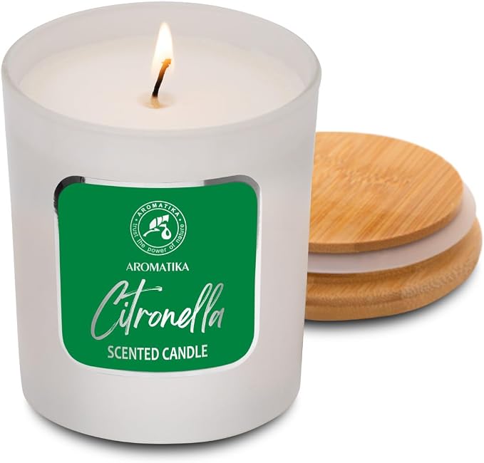 Scented Candle Citronella 200g - Aromatherapy Candle - Soy Wax Candles for Home Scented - Glass Candle Gift - Home Scented Candles - Aroma Freshener - Fresh Soy Wax Candle