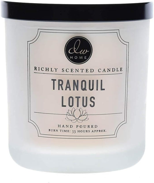 DW Home Tranquil Lotus Candle for Home, 9 oz, 8.8 oz Candle Jar, Up to 33H Burn Time, Luxury Scented Candle for Relaxation, Gifting, Home Decor