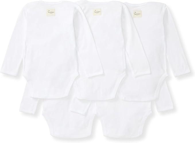 Burt's Bees Baby Bodysuits, Short Sleeve and Long Sleeve One-Pieces, 100% Organic Cotton