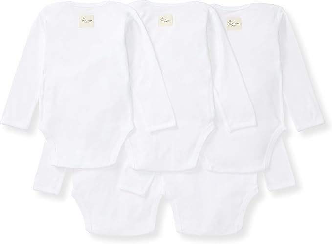 Burt's Bees Baby Bodysuits, Short Sleeve and Long Sleeve One-Pieces, 100% Organic Cotton