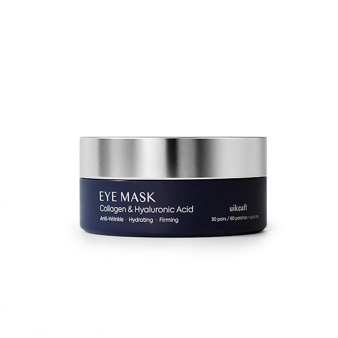 Under Eye Patches for Puffiness and Bags: Eye Mask for Puffy Eyes and Dark Circles Treatment (Light Blue)