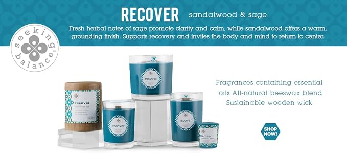 Root Candles Seeking Balance Wood Wick Spa Candle Aromatherapy Candle, 6.5-Ounce, Restore: Sandalwood & Sage