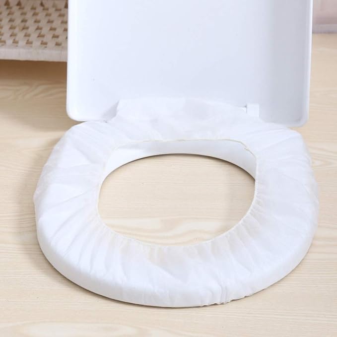 50pcs Disposable Toilet Seat Covers Non Woven Potty Seat Cushion Pads Protection for Home Hotel Outdoor Travel