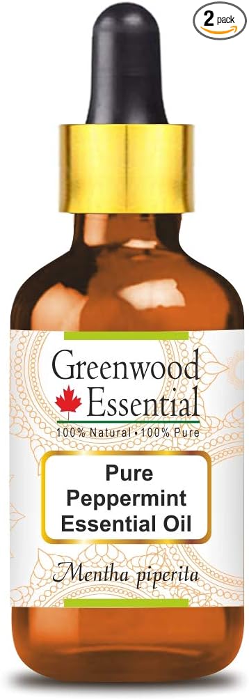 Greenwood Essential Pure Peppermint Essential Oil (Mentha piperita) with Glass Dropper Steam Distilled 30ml (1.01 oz)