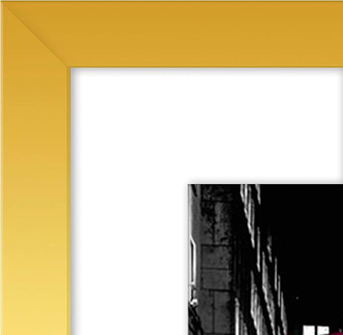 Americanflat 11x14 Picture Frame with Polished Crystal-Clear Glass - Use as 8x10 Frame with Mat or Display 11x14 Photo Without Mat - Signature Collection - Picture Frames for Wall Display - Gold | Hangs vertical or horizontal, sawtooth hangers included...