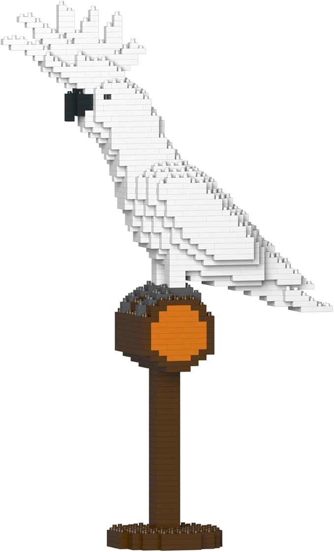 JEKCA Umbrella Cockatoo 01S | Parrot Plastic Building Blocks | Age 14+