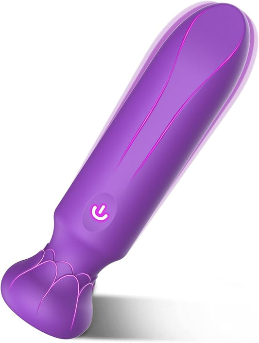 Adult Sex Toys Bullet Vibrator G spot Clitoral Rose Sex Toy with 10 Powerful Vibration Modes Vibrating Fully Silicone Waterproof Portable Sex Toy for Women (Purple)