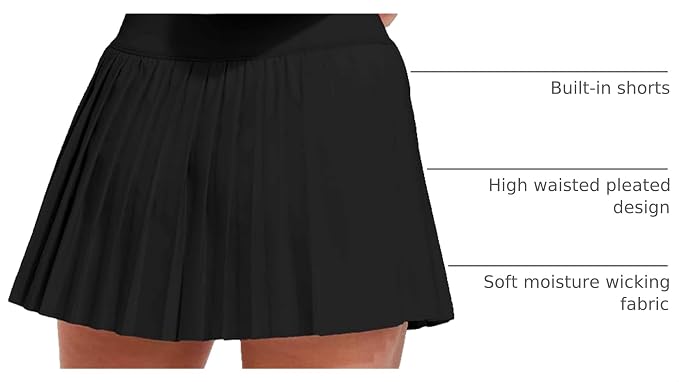 Women 2 Piece Tennis Skirt Set Polo Golf Outfits Racerback Tank Top Pleated Skort with Pockets Summer Workout Athletic Dress