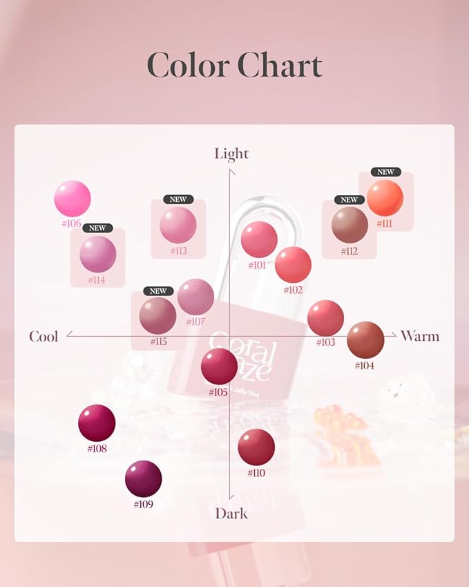 Glow Lock Jelly Tint 110 Chilling, Hydrating Water Glow Lip Stain, Non-Sticky Juicy Gloss, Long Lasting Glass Shine & Dewy Finish, Lightweight Moisturizing Lip Care, Korean Makeup