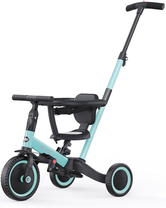 newyoo Toddler Tricycles for 1-3 Year Olds, Toddler Bike, Baby Balance Bike, Christmas and Birthday Gift for Boy and Girl, Trike with Push Handle, Safety Guard, Safety Belt, Blue, TR008 | for 1-3 Year Olds, Toddler Bike, Baby Balance Bike, Safety Guard