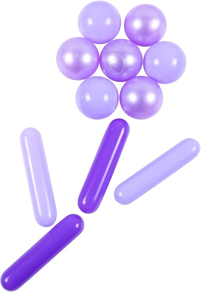 STARBOLO Ball Pit Balls for Toddlers - Macaron 150 Ball Pit Balls Crush Proof Plastic Toy Balls for Toddlers Ball Pits, Ball Pit Play Tent, Baby Pool Water Toys(Mixed Purple)