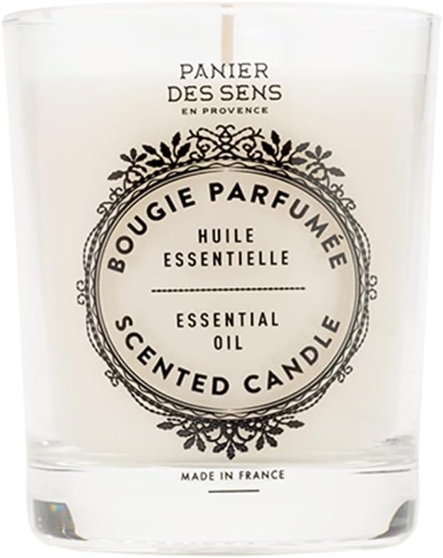 Panier des Sens Lemon Verbena Long-Lasting Scented Candle, 6.3 oz | Hand-Poured In Provence | Up To 55 Hours Burn Time | 100% Natural Cotton Wick | Long-Lasting French Home Fragrance