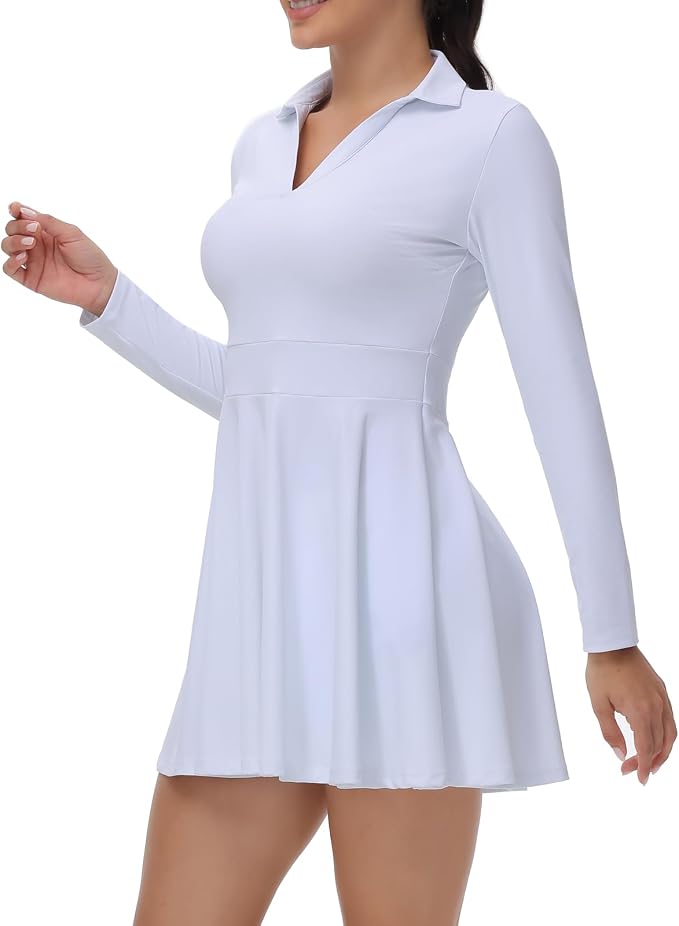 Cute Golf Tennis Dress Workout Athletic Dresses for Women with Shorts Pockets 2 Piece Sets Outfits Summer Clothes
