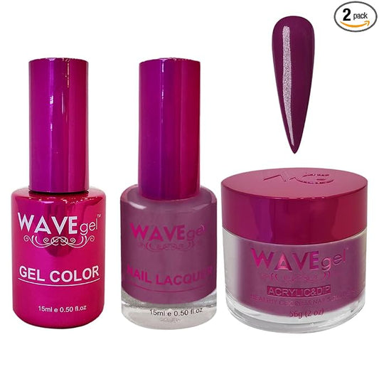 WAVEGEL Soak-Off Gel, Nail Lacquer & Acrylic/Dip Powder Matching Set - Princess Collection - #42 Wenge