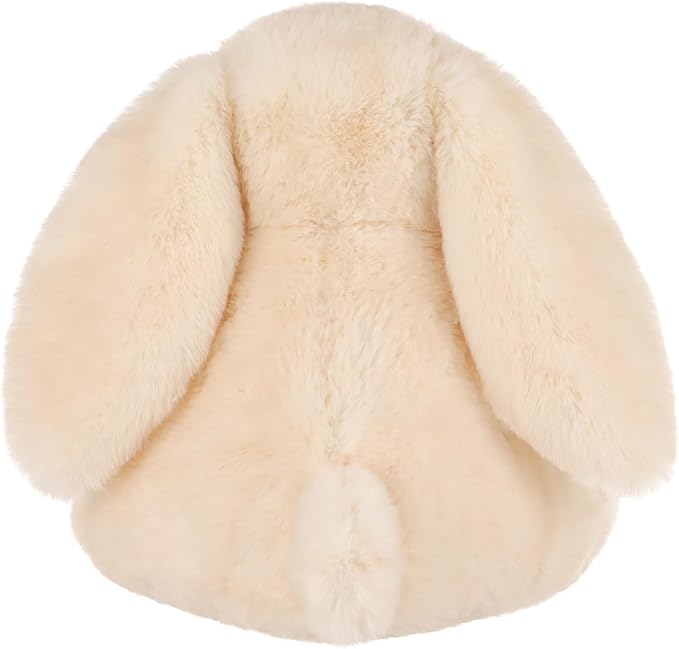 Apricot Lamb Colorful Bunny Plush Stuffed Animals for Kids, Soft Cute Plush Toys for Baby Girl and Boy, Fluffy Colorful Bunny Cream