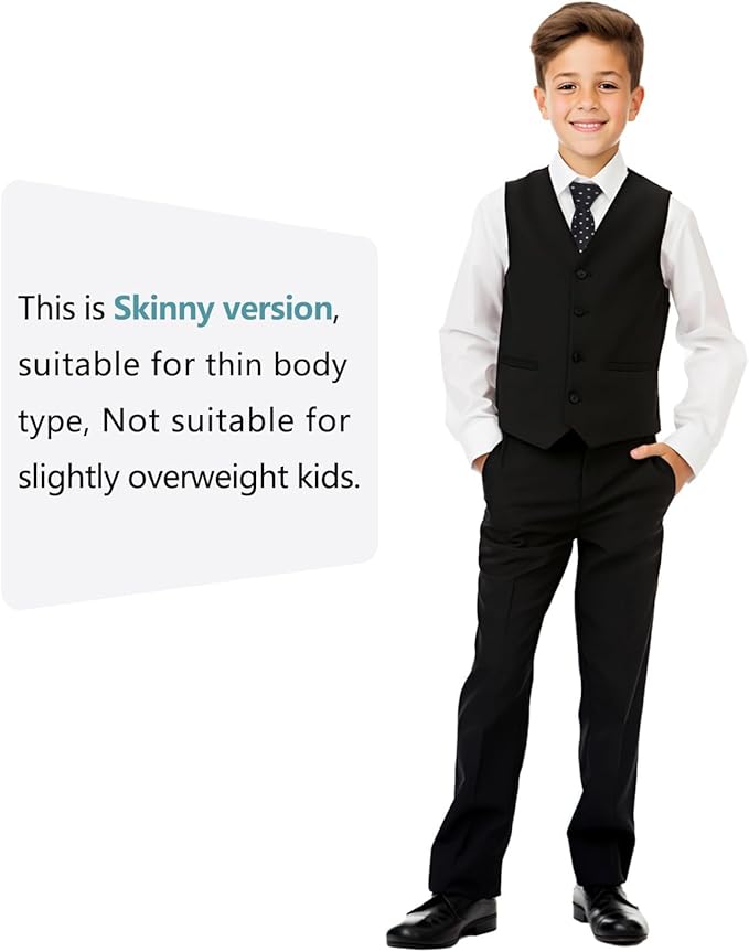 Happy Dolphin Boys Suit Set Modern Fit Kids Suits Adjustable Waist Boys Wedding Outfit for Boy Communion Suits for Boys