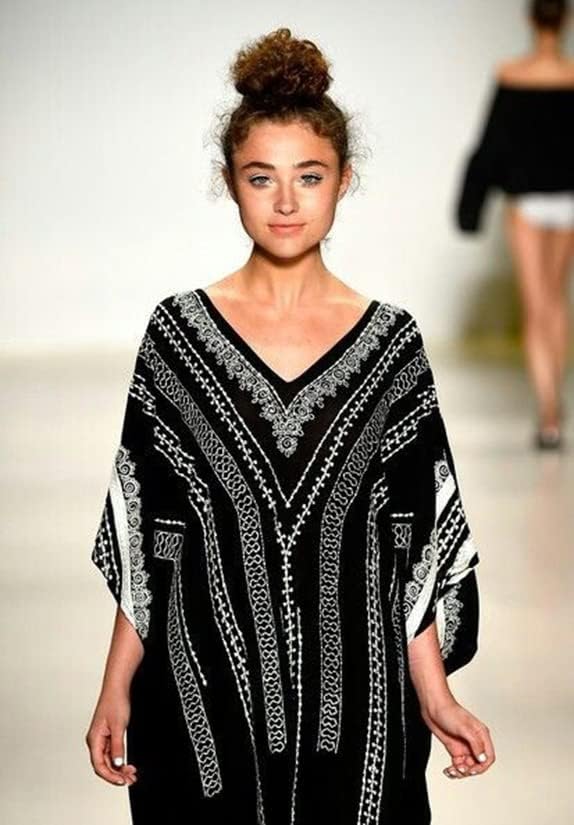 Venasha Womens Caftan Floral Print Kaftan Dress Short Sleeve Swimsuit Cover up Loungewear for Summer