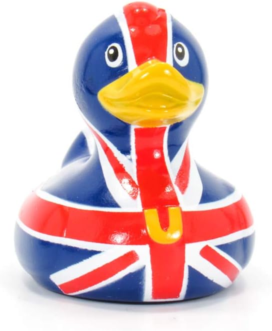 Brit (mini) Rubber Duck Bath Toy by Bud Duck | Elegant Gift Packaging - "British and proud!" | Child Safe | Collectable