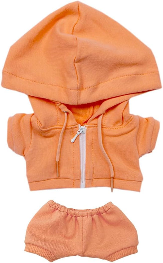 10cm 15cm 20cm Plush Doll Clothes Coat Pants Multi-Color Sportswear Sets Toys Dolls Accessories (Orange, 15cm)