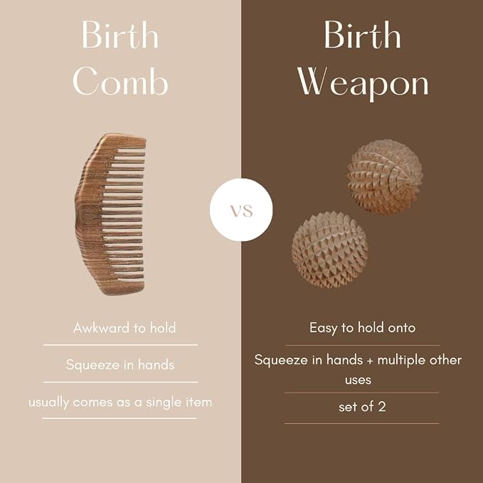 &honey Your Birth Weapon ™, Birth Comb, Labor Comb, Labor Pain Relief, Midwife Essential | Doula Essential, Acupressure Massage Ball