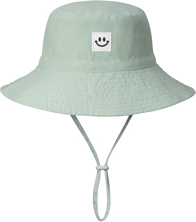 MaxNova Baby Sun Hat Smile Face UPF 50+ Toddler Bucket Hat for Boys Girls 0-7 Years