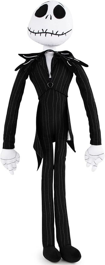 Jay Franco Disney Nightmare Before Christmas Plush Stuffed Jack Skellington Pillow Buddy - Kids Super Soft Polyester Microfiber - 27 inch (Official Disney Product)