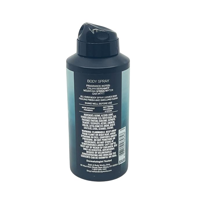 Bath and Body Works Men's Collection Freshwater Deodorizing Body Spray 3.7 Oz. 2 Set.