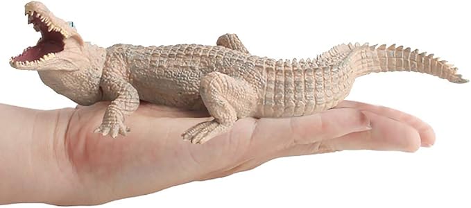Fantarea Simulation Realistic Wild Life Jungle Animal Figures Model Figurines Crocodile Alligator Eduactional Toys Party Cake Toppers Ornament Toys for 5 6 7 8 Years Kid Boys Girls Toddler