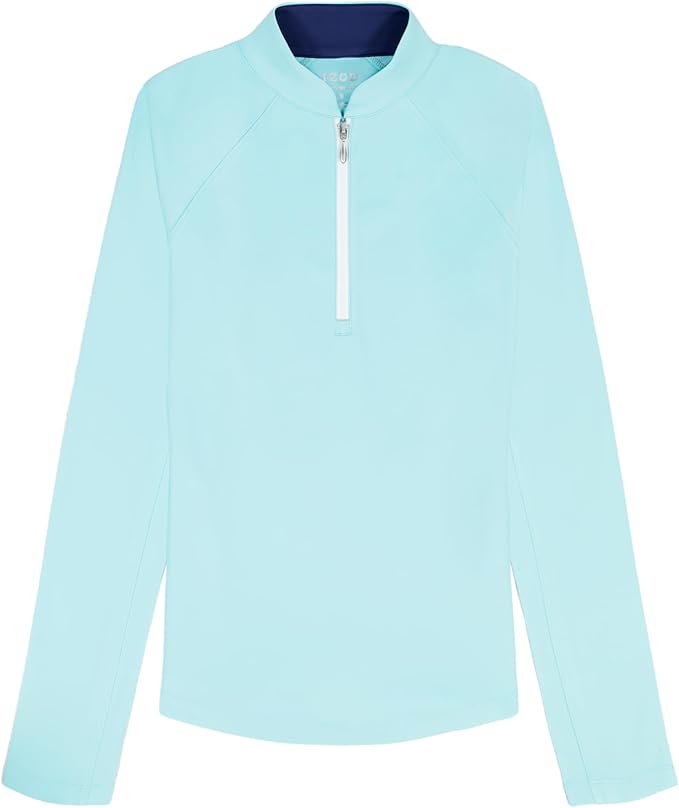 Izod Women's 1/4 Zip Pullover Performance Stretch Long Sleeve Golf Running