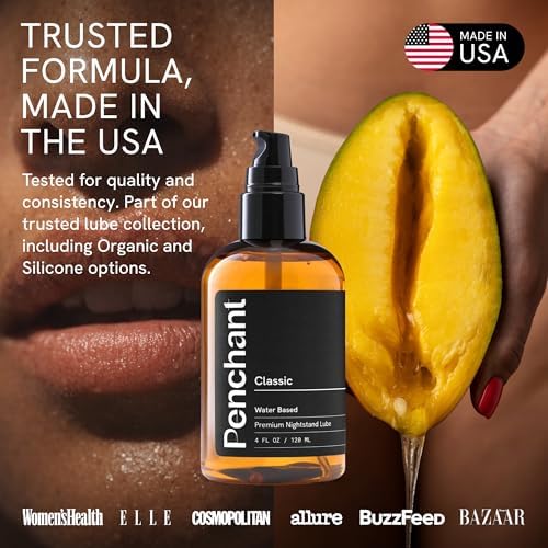 Penchant Classic Water-Based Personal Lubricant for Women and Men – Smooth Clean-Rinsing Personal Lube for Everyday Use - Unscented, Condom Compatible Lube for Sex - Made in USA (12 fl oz)