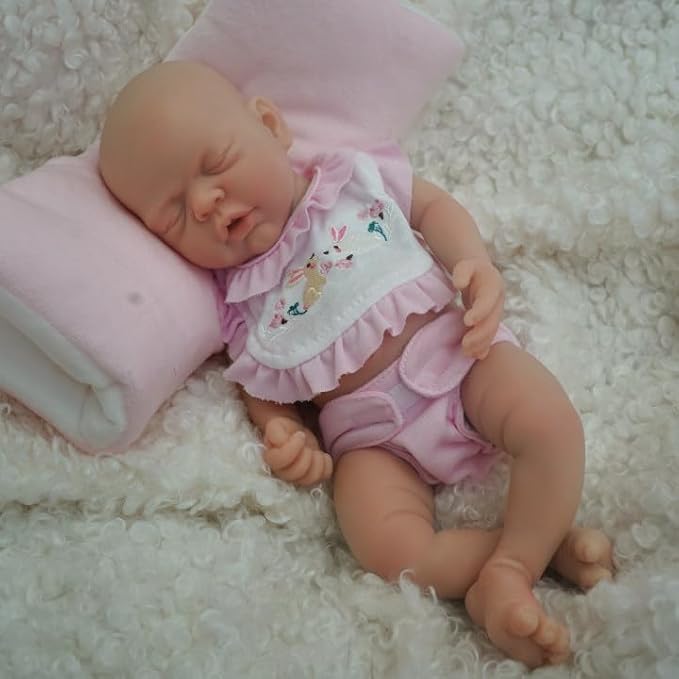 Mire & Mire Reborn Baby Dolls 12" Micro Preemie Full Body Silicone Baby Doll Realistic-Newborn Baby Dolls Girl That Look Real Sleeping Baby Doll-1
