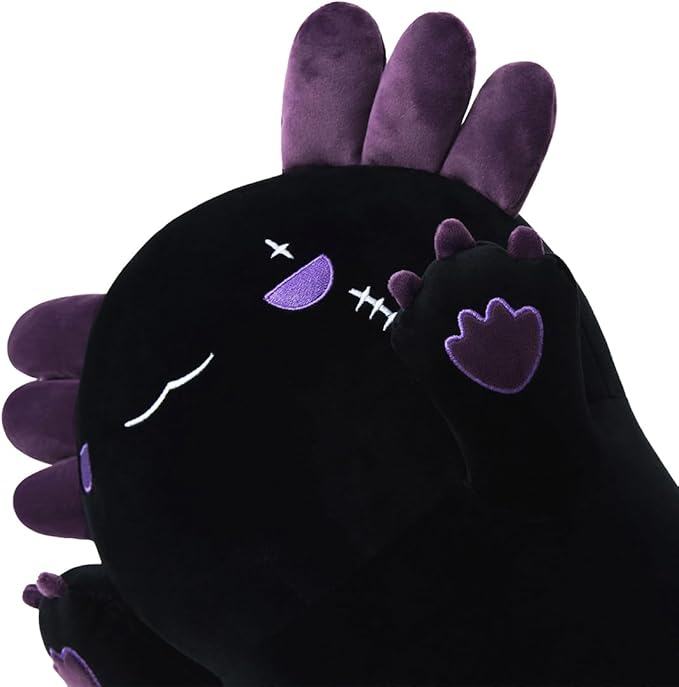 Axolotl Plush, 27.6” Long Axolotl Body Pillow for Kids, Cute Axolotl Stuffed Animals for Girls, Soft Plushies Toy Gifts for Birthday Dark Purple