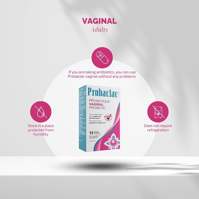 Probaclac Vaginal Probiotic for BV | Bacterial Vaginosis Formula | Clinically Approved | Reduces Recurrence of BV | Balances pH & Maintains Feminine Health | Probiotics for Women (1)