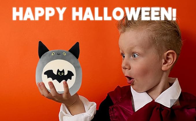 Bat Plush Toy Bat Stuffed Animal Cute Halloween Bat Plushies Pillow Soft Plushie Doll Gifts for Kid Decor, Halloween Bat Plush(9 Inch)